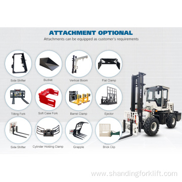 Shanding brand All Terrain Electric Forklift